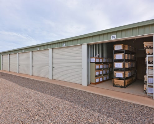 Convenient rollerdoor access Convenient roller door access to storage units