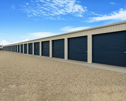 Rows of new storage sheds New storage sheds at Whyalla Self Storage