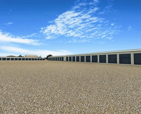 Rows of new storage sheds New storage sheds at Whyalla Self Storage