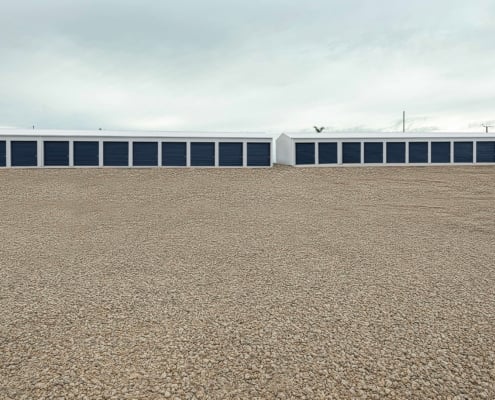 Rows of new storage sheds New storage sheds at Whyalla Self Storage